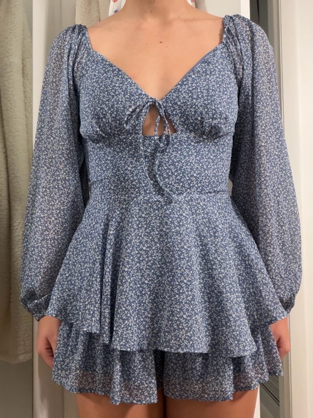 Altrd state floral blue romper